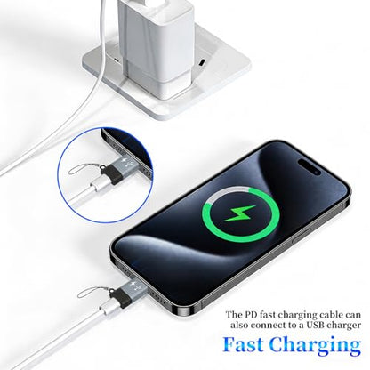 1 Pack USB C to Lighting OTG Adapter for Connecting DJI Mic Mini & DJI Mic Series Receiver to iPhone 14 13 12 11 Mac Wireless Microphone Receiver (1)