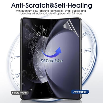 2 Sets Screen Protector for Samsung Galaxy Z Fold 5-7.6", Front/Back Full Coverage Soft Protective Film, Premium Folding,HD Clear Scratch Resistant - size: Samsung Galaxy Z Fold 5