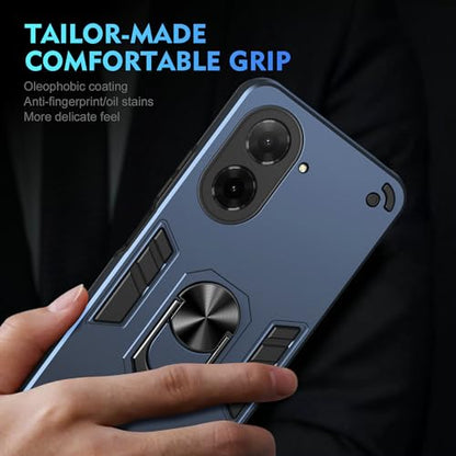 Compatible with Xiaomi Redmi A5 4G Case, Scratch Resistant Magnetism Kickstand for Poco C71 Phone Case Blue - color: HY-GZS-blue, size: Xiaomi Redmi A5 4G / POCO C71