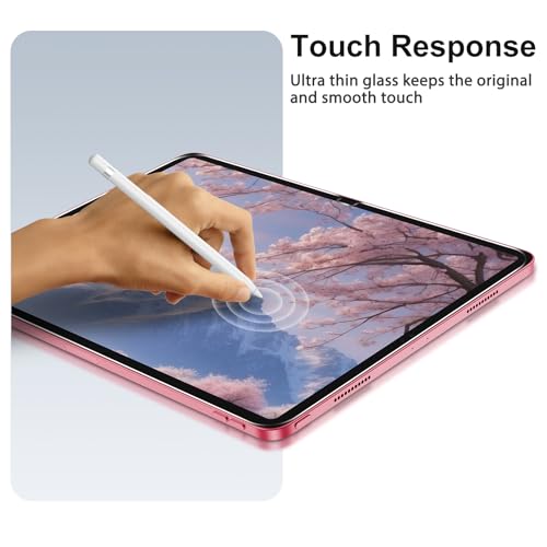 SPARIN 2+2 Pack Screen Protector for iPad (A16) 11th/10th Gen (11”/10.9”) | Tempered Glass + Camera Lens Protector Full Protection, Case Friendly, Anti Scratch, Apple Pencil Compatible-Pink - color: Pink