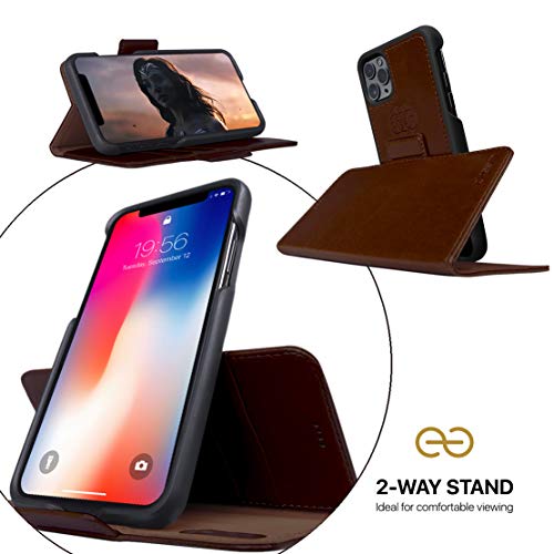 Dreem Fibonacci 2-in-1 Wallet Case for Apple iPhone SE 3 (2022), SE 2, & 8/7 - Luxury Vegan Leather, Magnetic Detachable Shockproof Phone Case, RFID Card Protection, 2-Way Flip Stand - Coffee - color: Coffee, size: iPhone SE 3 (2022), SE 2, & 8/7
