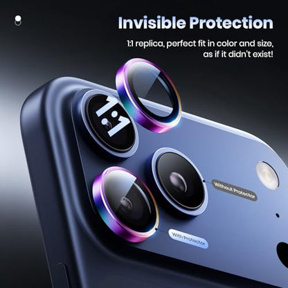 Hoerrye for iPhone 17 Pro Max/17 Pro Camera Lens Protector - Case Friendly - color: Colorful