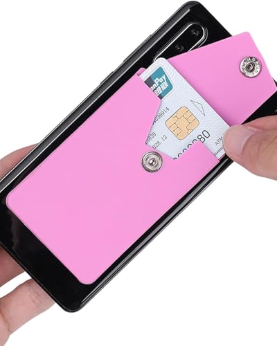 3Pc Silicone Card Holder for Phone Case, Stick On Wallet for iPhone - color: Snap 3PC-Black+White+Grey
