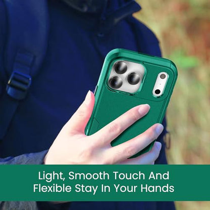 MXX for iPhone 17 Pro Case, Heavy Duty 3 in 1 Wing Design Protective Cover with MagSafe, Phone Case 2025 (Green) - color: Green, size: iPhone 17 Pro