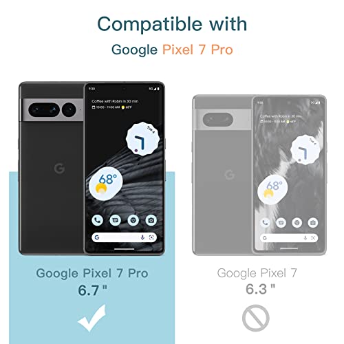 JETech TPU Screen Protector for Google Pixel 7 Pro, 2+2 Pack - size: Pixel 7 Pro