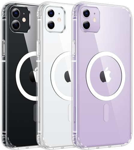 FNTCASE for iPhone 11 Case Clear Compatible with Magsafe Anti Yellowing | Magnetic Phone Cases, Military Grade Drop Protection, Rugged Shockproof Protective, Slim, Transparent Cell Cover - color: A-Clear, size: For Iphone 11 6.1 Inch