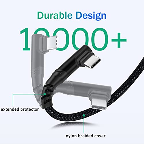 USB C Cable 10ft, USB A to USB C 90° Long Cable Fast Charging - color: Black, size: 10ft