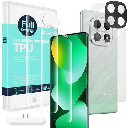 Ibywind for Xiaomi Redmi Note 15 4G Screen Protector,2-Pack,Hydrogel Film with Camera Lens Protector,Easy Installation Tool,Bubble-Free,Fingerprint Unlock Compatible,Anti-Shatter,Anti-Scratch - size: Note 15 4G