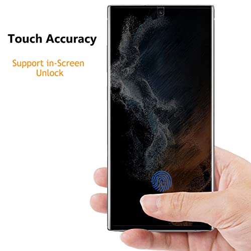 Galaxy S22 Ultra Privacy Screen Protector, [Case Friendly] [Support Fingerprint Unlock] Soft Film for Samsung Galaxy S22 Ultra 5G (6.8"), Full Adhesive, Anti-Scratch, 3D Curve Fit, Touch Sensitive - size: for Samsung Galaxy S22 Ultra 5G