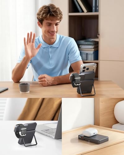ULiXWH 10000mAh MagSafe Power Bank with Stand for iPhone & Apple Watch