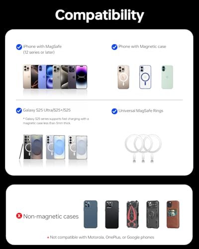 ULiXWH 10,000mAh for MagSafe Power Bank Ultra-Slim Fast Charging for Travel - color: Black