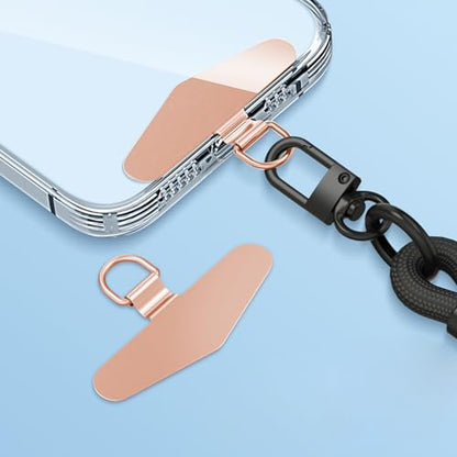 TENOC Metal Phone Tether Tab, 2Pcs, Rose Gold - color: Rose Gold