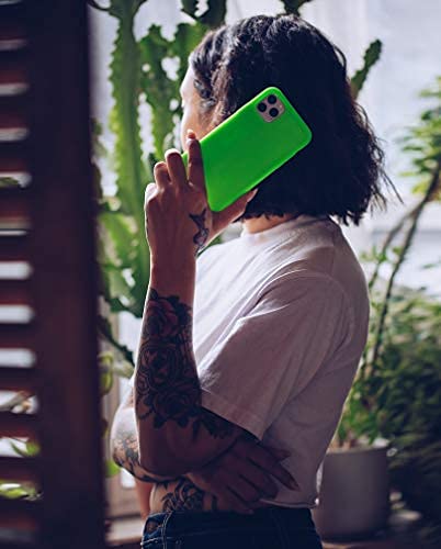 FELONY CASE - iPhone 13 / iPhone 14 Case - Neon Green Silicone Phone Cover | Liquid Silicone with Anti-Scratch Microfiber Lining, 360° Shockproof Protective Case for Apple iPhone 13 and iPhone14 - color: Neon Green, size: iPhone 13/14 without MagSafe