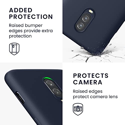 kwmobile Case Compatible with OnePlus 6T Case - Slim Protective TPU Silicone Phone Cover - Dark Blue Matte - color: dark blue matte