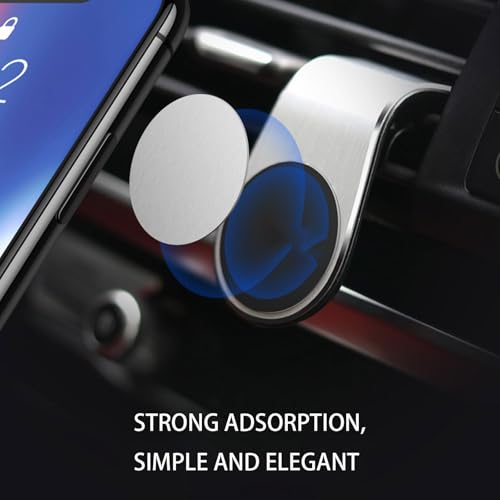 Phone Holder, Magnetic Phone Holder for Car, Mobile Phone Navigation Magnetic Bracket, 360° Adjustable Hands Phone Stand, Secure Clip-On Air Vent Phones Cradle for Driving - color: Blue