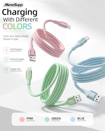 iPhone Charger Fast Charging 3Pack 10FT MFi Certified Lightning Cable
