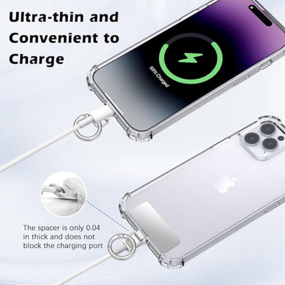 MoKo 2pcs Phone Tether Tab, Stainless Steel Cell Phone Lanyard Pads - color: Silver