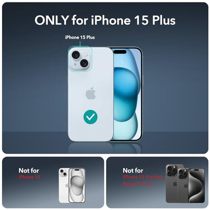 ESR 3+1 Pack for iPhone 15 Plus Screen Protector, [9H Hardness] [Military Grade Shatterproof] Full Coverage Ultra-tough Tempered Glass Film with Easy Installation Frame, 1 Set of Camera Lens Protector