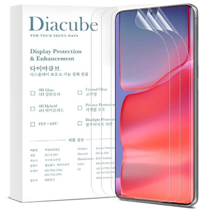 3-Pack 4H PET Screen Protector with Glass Coating for Motorola Edge 50 Pro, [0.1S Ultrasonic Fingerprint Support][Easy Installation with Alignment Jig] HD Clear, Edge to Edge Full Coverage, Self Healing, Unbreakable Flexible PET EPU Film