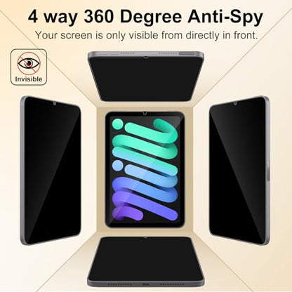360° 4 Way Privacy Screen Protector for iPad Mini 7th/6th A17 Pro - color: iPad Mini 7th/ 6th Gen