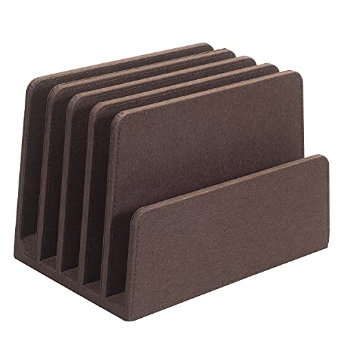 MobileVision Multi Device Stand & Organizer for Smartphones, Tablets and Laptops, Executive Dark Brown, 5 Slots - color: Dark Brown, 5 - Slot
