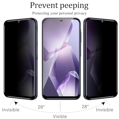 KAREEN Privacy Screen Protector for Samsung Galaxy A26 5G Tempered Glass