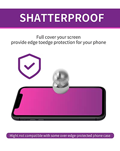 2 Pack Tempered Glass for iPhone 11/XR Privacy Screen Protector - color: For iPhone 11 (red)