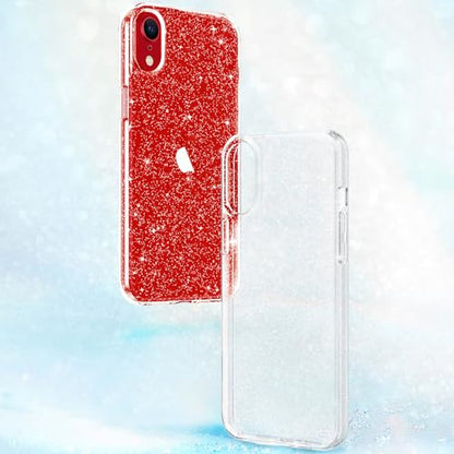 JJGoo Compatible with iPhone XR Case, Bling Sparkle Soft TPU Anti-Scratch Shockproof Protective Phone Bumper, Women Girls Cute Slim Phone Case, Clear Glitter - color: Clear Glitter