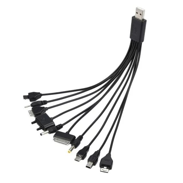 Black 10-in-1 USB-C Charging Station for Android Tablets, Multi-Device Charger Hub with 6 FT Cable, Compact and Portable Design for Travel,Home and Office Use