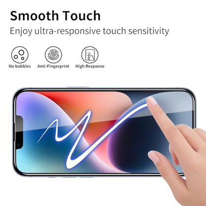 3 Pack Tempered Glass Screen Protector for iPhone 14 Plus/13 Pro Max, 9H Hardness, Scratch Resistant, HD Clear, Case Friendly, Bubble-Free, Easy Install - size: iPhone 14 Plus/13 Pro Max