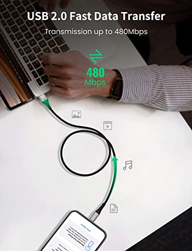 2FT USB C to Lightning Cable, 2 Pack Short iPhone Charging Cable Braided - size: 2 Feet