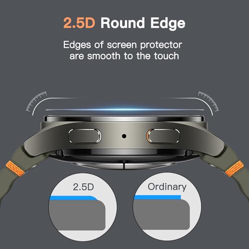 JETech Screen Protector for Samsung Galaxy Watch 7/6 40mm, 3-Pack | Tempered Glass Protection, HD Clear, Anti-Scratch Design - size: Galaxy Watch 7/6 40mm