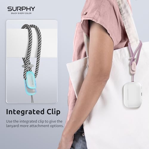 SURPHY 3 Pack Phone Wrist Strap, Phone Lanyard with Cellphone Tether Tab - color: Cloud Blue & Pink & Gray