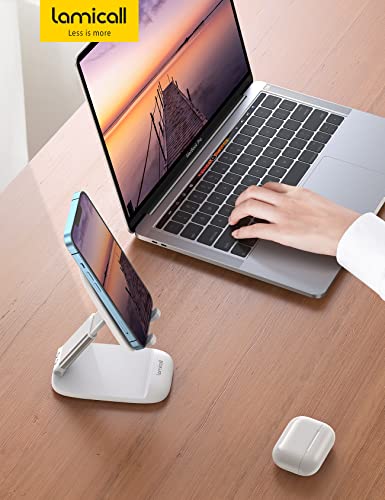 Lamicall White Cell Phone Stand for Desk, Phone Holder - color: 1-White