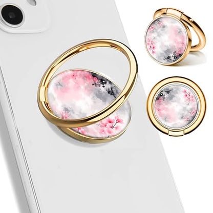 Cell Phone Ring Holder, Cute Phone Ring Grip Stand, 360°Rotation Funny Metal Kickstand Finger Grip Cute Flower Tree - color: Cute Flower Tree