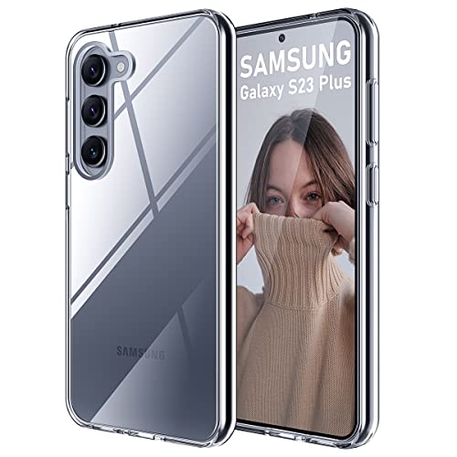Silicone Clear for Samsung Galaxy S23 Plus Case,Thin with Comfort Grip | Soft Slim-Fit TPU Galaxy S23 Plus Phone Cover,Non-Slip,Shockproof Protection,Scrath-Resistant - size: galaxy s23 plus case