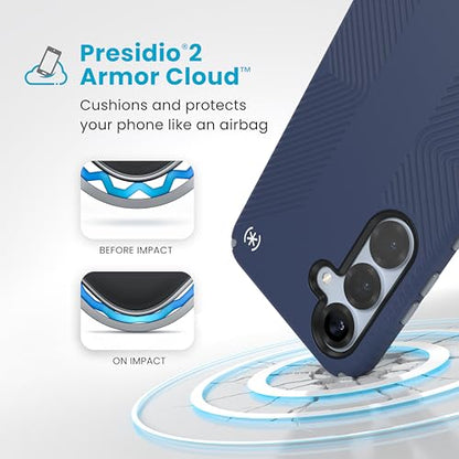 Speck Samsung Galaxy S25 Plus Case - Magnet Case, 13-Foot Drop Protection, No-Slip Grips - Samsung S25 Plus Case Magsafe - Raised Bezel and Enhanced Buttons - Presidio 2 Grip(Pack of 1)