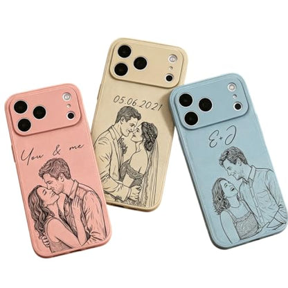 Custom Photo Phone Case Couple Gift for Her Gift for Him - Personalized Phone Case, Custom Picture Cover, Romantic, Matching Couple Accessory, Photo Keepsake Multicolor