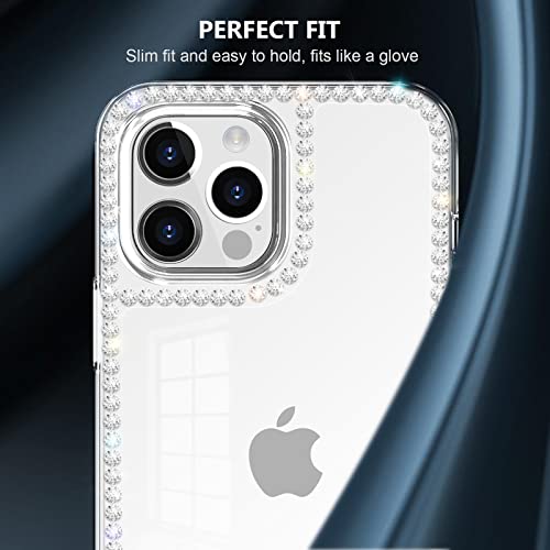 Compatible with for iPhone SE 2022/iPhone SE 2020/iPhone 7/iPhone 8 Clear for Women Girls 3D Glitter Sparkle Bling Luxury Shiny Cute Crystal Charms Rhinestone Diamond Bumper TPU Cover Case - size: iPhone SE/iPhone 7/iPhone 8