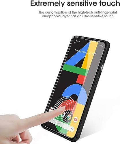 OMOTON [4 Pack] Screen Protector for Google Pixel 4a (Not Fit for 4a 5G), Scratch Resistant/Easy-Install/Bubble Free/Tempered Glass Screen Protector Compatible with Google Pixel 4a - size: Pixel 4a-5.8 inch