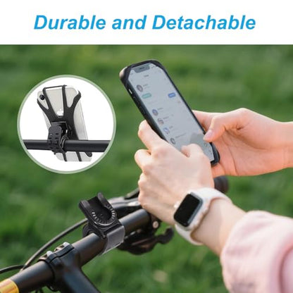 Kinizuxi Bike Phone Mount,360°Rotation Detachable Handlebar Holder - color: One Black