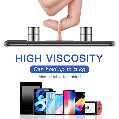 YINHEXI 2 Pcs Transparent Phone Ring Stand Holder Cell Phone Ring Holder Finger Grip 360 Degree Rotation (Rose Gold & Diamond-1) - color: Rose Gold & Diamond-1