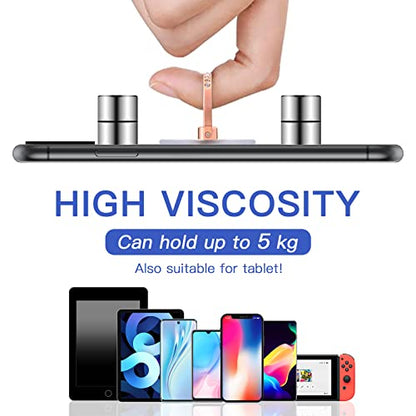 YINHEXI 2 Pcs Transparent Phone Ring Stand Holder Cell Phone Ring Holder Finger Grip 360 Degree Rotation (Rose Gold & Diamond-1) - color: Rose Gold & Diamond-1