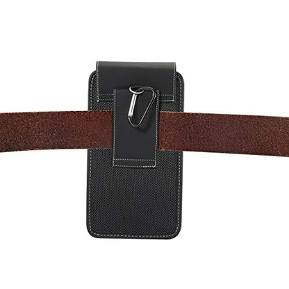 Cell Phone Holster Case Belt Loop Phone Pouch Holder for Motorola Moto G Power 5G 2024 2025 G Play 2023 G Stylus 5G 2022 2021 G Pure G9 Power Edge 2021 Galaxy A05 A06 A14 S21 Ultra Nokia G400 G50 (XL)