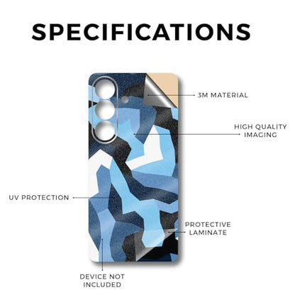 Glossy Glitter Phone Skin Compatible with Samsung Galaxy S26 - Sky Camouflage - Premium 3M Vinyl Protective Wrap Decal Cover - Easy to Apply | Crafted in the USA by MightySkins - color: Sky Camouflage, size: Galaxy S26 (Back Wrap), style: Glossy Glitter F