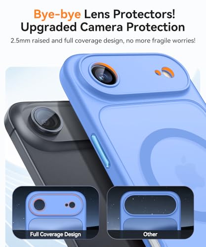 CANSHN Magnetic Compatible with iPhone Air Case(6.5 Inch), Upgraded [Full Camera Protection] [Compatible with Magsafe] [Translucent Matte] Shockproof Phone Cover for iPhone 17 Air Case,Ultramarine - color: Ultramarine, size: iPhone Air (6.9 Inch,1 Lens)