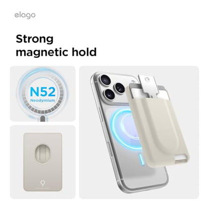 elago Key Magnetic Wallet Card Holder for iPhone - color: Stone