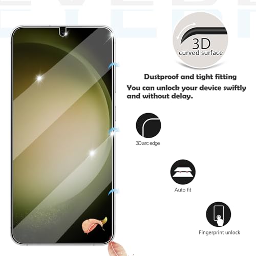 Screen Protector for Samsung Galaxy S23, [2+2 Pack] Tempered Glass for Galaxy S23 & Camera Lens Protectors[Ultrasonic Fingerprint Unlock] [Case Friendly] [Bubble-Free] - size: Galaxy S23