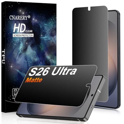 2 Pack for Samsung Galaxy S26 Ultra Matte Privacy Screen Protector 6.9 Inch[Not Glass], Anti-Scratch, Anti-Glare, Support fingerprint Unlock - size: Samsung Galaxy S26 Ultra