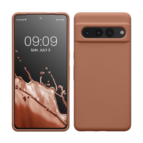 kwmobile Case Compatible with Google Pixel 7 Pro Case - TPU Silicone Phone Cover with Soft Finish - Mocha - color: Mocha, size: Pixel 7 Pro
